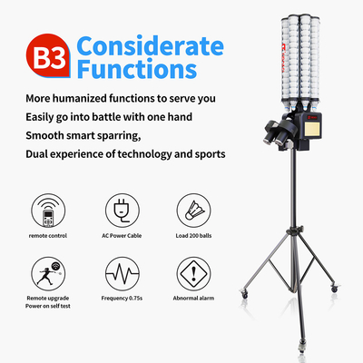 2025 SIBOASI B3 Badminton Shuttlecock Feeder Machine Smart Badminton Strzelania maszyna do treningu
