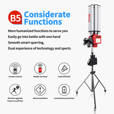 Nowy SIBOASI B5 Badminton Shuttlecock Feeder Machine Smart Badminton Strzelania maszyna do treningu