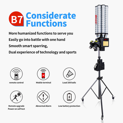 SIBOASI B7 Badminton Shuttlecock Feeder Machine Smart Badminton Strzelania maszyna do treningu