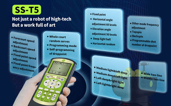 SIBOASI T5 APP Control Mini Strzelania Tenisa Maszyna Piłka do treningu