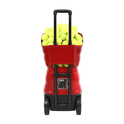 Red Black Color Tennis Ball Shooting Machine Support 160 sztuk piłek Pojemność do treningu praktycznego