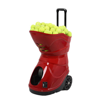 Red Black Color Tennis Ball Shooting Machine Support 160 sztuk piłek Pojemność do treningu praktycznego