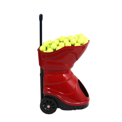 Red Black Color Tennis Ball Shooting Machine Support 160 sztuk piłek Pojemność do treningu praktycznego